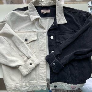 Two-tone vintage Guess denim jacket